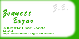 zsanett bozor business card